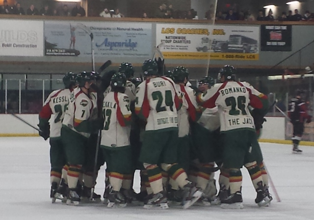Wilderness Players Celebrate after shootout victory!